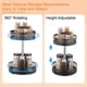 thumbnail image 3 of Organizador giratorio Lazy Susan con altura ajustable para armario de despensa, mesa (2 niveles, negro), 3 of 7