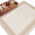 thumbnail image 2 of 5'x8' Area Rugs, Cream Retro Greek Key Indoor Outdoor Area Rug for Living Room Bedroom, Geometric Greece Ancient Farmhouse Rustic Washable Bathroom Rugs Kitchen Floor Carpet Mats Home Decor Aesthetic, 2 of 8