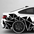 thumbnail image 4 of mmirethe Non-shrinkable Triangles Graphics Car Stickers Wide Range Of Applications Wide Application PVC No Fading Removable brilliant black 1Set, 4 of 6