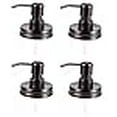 thumbnail image 3 of LEXON Oil Bronze Soap Dispenser Lids Stainless Steel Lotion Dispenser Pump Replacement for Mason Jar Bathroom Kitchen Extra Long Tubes Rustproof Pack 0f 4, 3 of 3