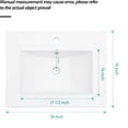 thumbnail image 5 of 24 inches Depth 18 inches Width - Smooth Polished Surface - Bathroom Decor - Easy Maintenance, 5 of 6