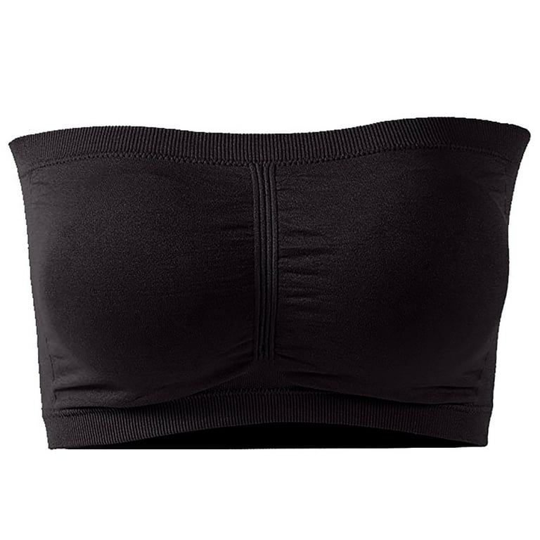 Knosfe Bandeaus for Women Comfort Double-layer Strapless Bra