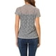 thumbnail image 3 of INSPIRAR CHIC Blusa Casual de Encaje Floral de Manga Corta para Mujeres en Gris del Día de San Valentín, 3 of 7