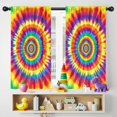thumbnail image 5 of Blackout Kids Curtains,Rainbow Tie Dye Spiral Layer Pattern Childrens Insulated Curtains Set Of 2,Bedroom Essentials,Toddler Room Decor 42"x54", 5 of 5
