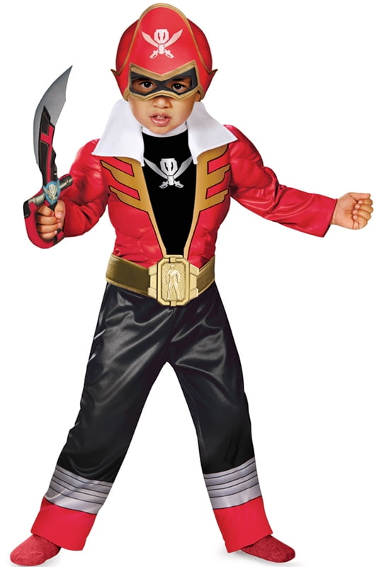 Power Rangers Red Ranger Muscle Halloween Costume Toddler Boys 2T or 3T/4T ...