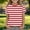 Red, variant on DJDLJWCJ Girls Short Sleeve Shirts, Girls T Shirts Crewneck Striep Printed Basic T Shirts Girls Summer Tops Purple 7-8T