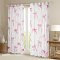 thumbnail image 2 of Manfei Cartoon Ribbon Curtains for Living Room, Princess Pink Bow Blackout Curtains for Bedroom, Cute Bowknot Curtains Pack of 2 (52x84), Window Curtains Room Decorative, 2 of 6