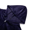 thumbnail image 5 of Women's Velour Sweatsuits Tracksuits Full Zip Sweatsuit Hoodie, Purple, S-2XL, 5 of 7