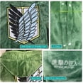 thumbnail image 4 of Manta para llevar con capa Attack on Titan: capa para cosplay, suave y cálido poncho de felpa verde con capucha para adulto y niño 170x90cm JAMW Sencillez, 4 of 5