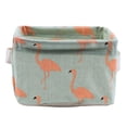 thumbnail image 1 of Light Green Cotton Linen Storage Basket for Desktop Debris Sturdy Foldable with Handles 12.5 x 8.5 x 9 inches, 1 of 3