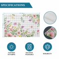 thumbnail image 6 of Pink Purple Flower Placemats Set of 4, Spring Country Floral Leaf Grey Plaid Placemats for Dining Table, Place Mats for Kitchen Tabletop, Waterproof Wipeable Dining Table Mats Set, 6 of 9