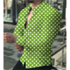 thumbnail image 1 of Camisa con estampado 3D de lunares para hombre, cuello cómodo, larga, moda de primavera y verano, informal, para fiestas sociales, Vaion, 1 of 6