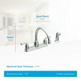 thumbnail image 5 of Moen Banbury Chrome Two-Handle High Arc Kitchen Faucet with Side Sprayer, 5 of 8
