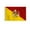 Sicily 2x3 ft Flag-Nylon, variant on AGAS Small Sicily Flag 4x6 inch - 11 inch Plastic Pole Polyester Fabric Stitched Edges Sicilian Hand Held Mini Small Stick Flags