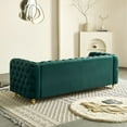 thumbnail image 4 of 86'' W Luxury Modern Tufted Sofa with 2pcs of Toss Pillows for Living Room, Bedroom, Green Color, 4 of 9