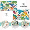 thumbnail image 3 of Cartoon Colorful Dinosaurs Plush Pillow Cases Standard Size Ultra Soft Warm Pillowcases with Zipper 20"x26", 3 of 9