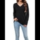 thumbnail image 1 of Camisas de Larga para Mujer, Cuello en V, Blusas Casuales, Sueltas, Elegantes, Básicas, Moda de Otoño, Conjuntos de Moda, Ropa de Invierno Negro XXL, 1 of 8