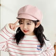 thumbnail image 4 of Lifetechs Children Beret Short Brim Newsboy Cap Autumn Winter Cap Girls Octagonal Cap, 4 of 8