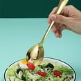 thumbnail image 7 of Duslogis Salad Server Set, Stainless Steel Salad Serving Set, Salad Servers, Salad Spoon, Salad Fork, Pack of 2 (Gold), 7 of 7