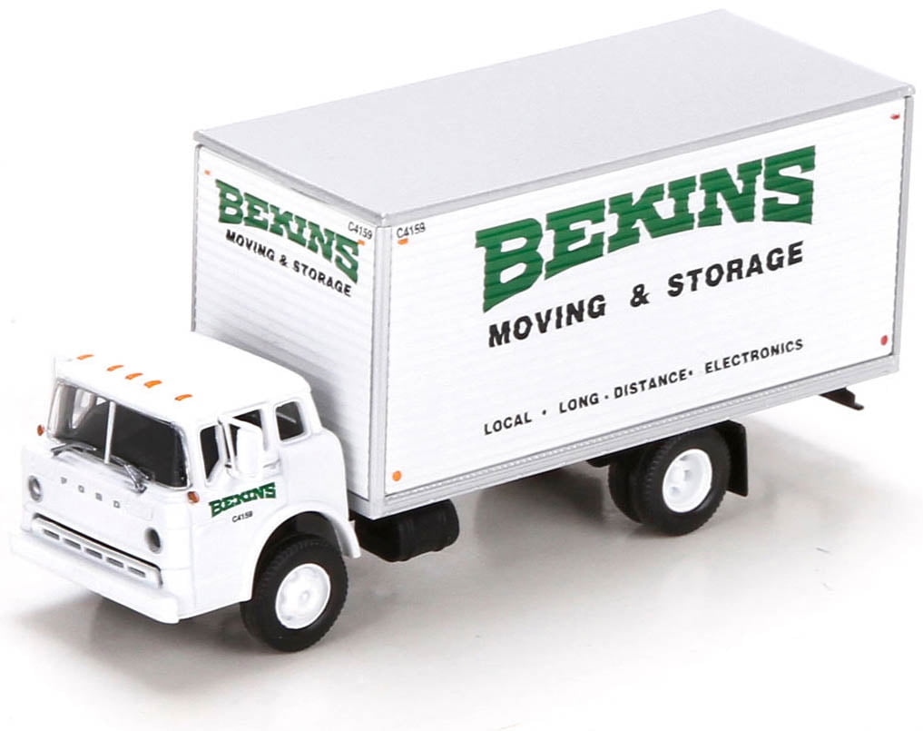 Athearn HO Scale Ford C Box Van Truck Model Railroad Vehicle Bekins