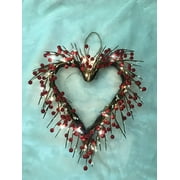GAZI Love Peach Garland Heart-shaped Love Decorative Wreath Door Wall Hanging red
