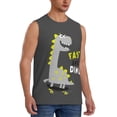 thumbnail image 2 of Fotbe Cute Dinosaur Men's Camiseta sin Mangas Estampada para Hombres, Playera Casual para Gimnasio, Entrenamiento, Playa-XX-Large, 2 of 7