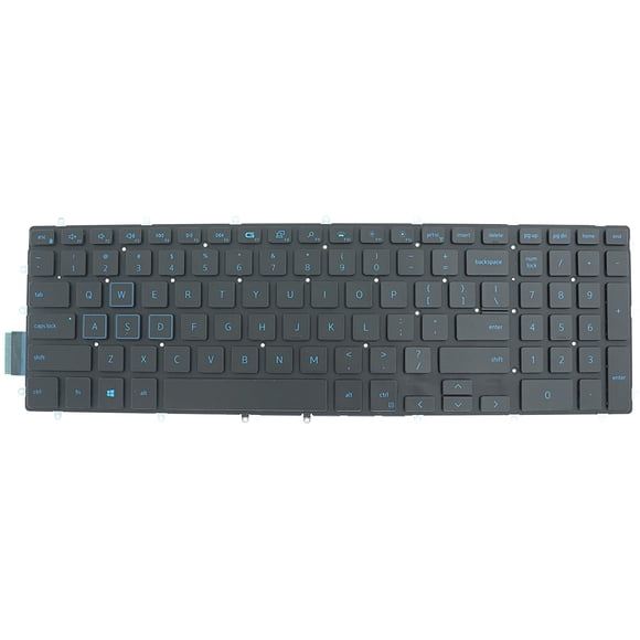 LeFix Nous Clavier Rétroéclairé Bleu Sans Cadre (Sans Cadre) Compatible avec DELL
