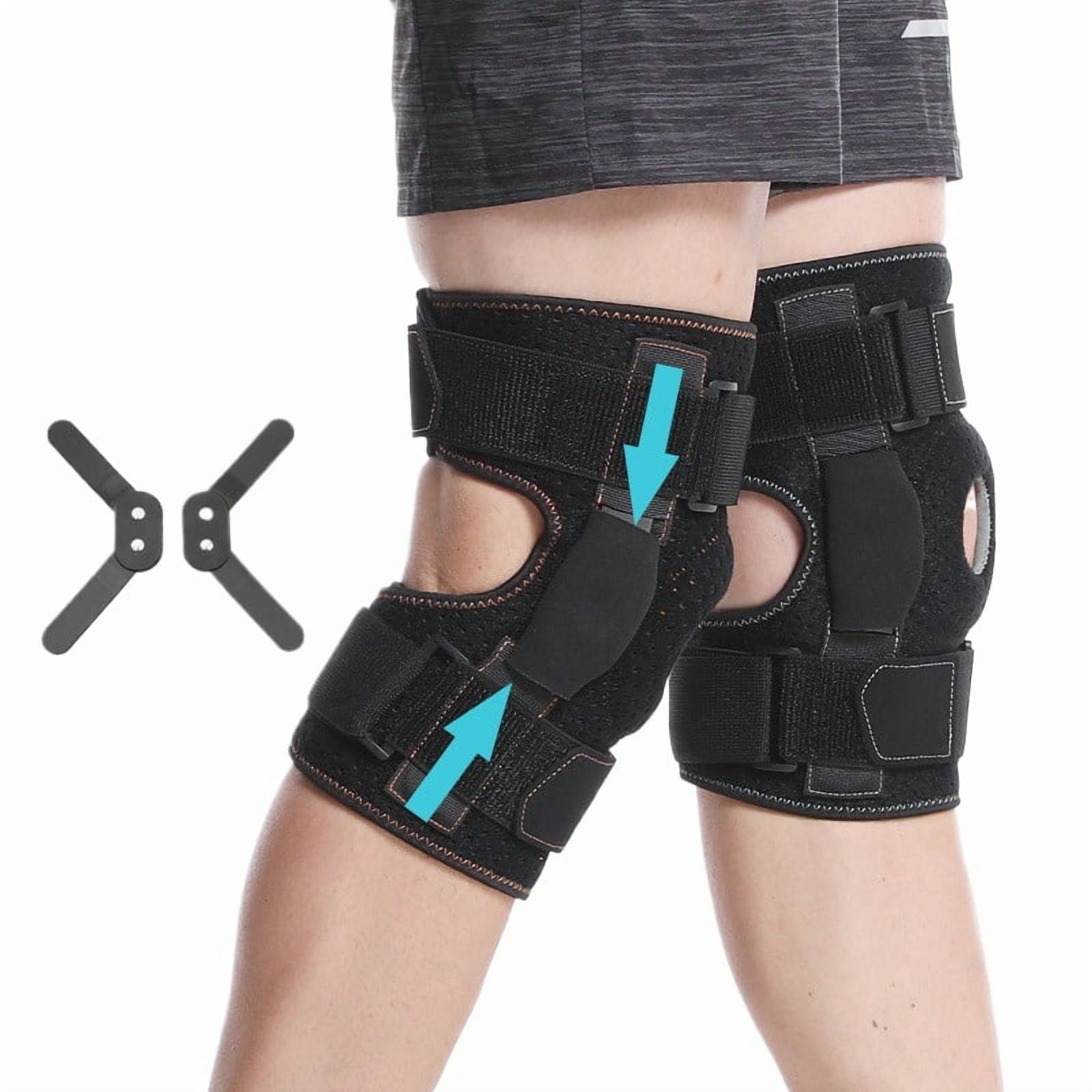 Hinged Knee Brace with Aluminum Alloy Support – Meniscus Tear Recovery, Ligament Protection, Adjustable Knee Support for Sports & Injury Prevention