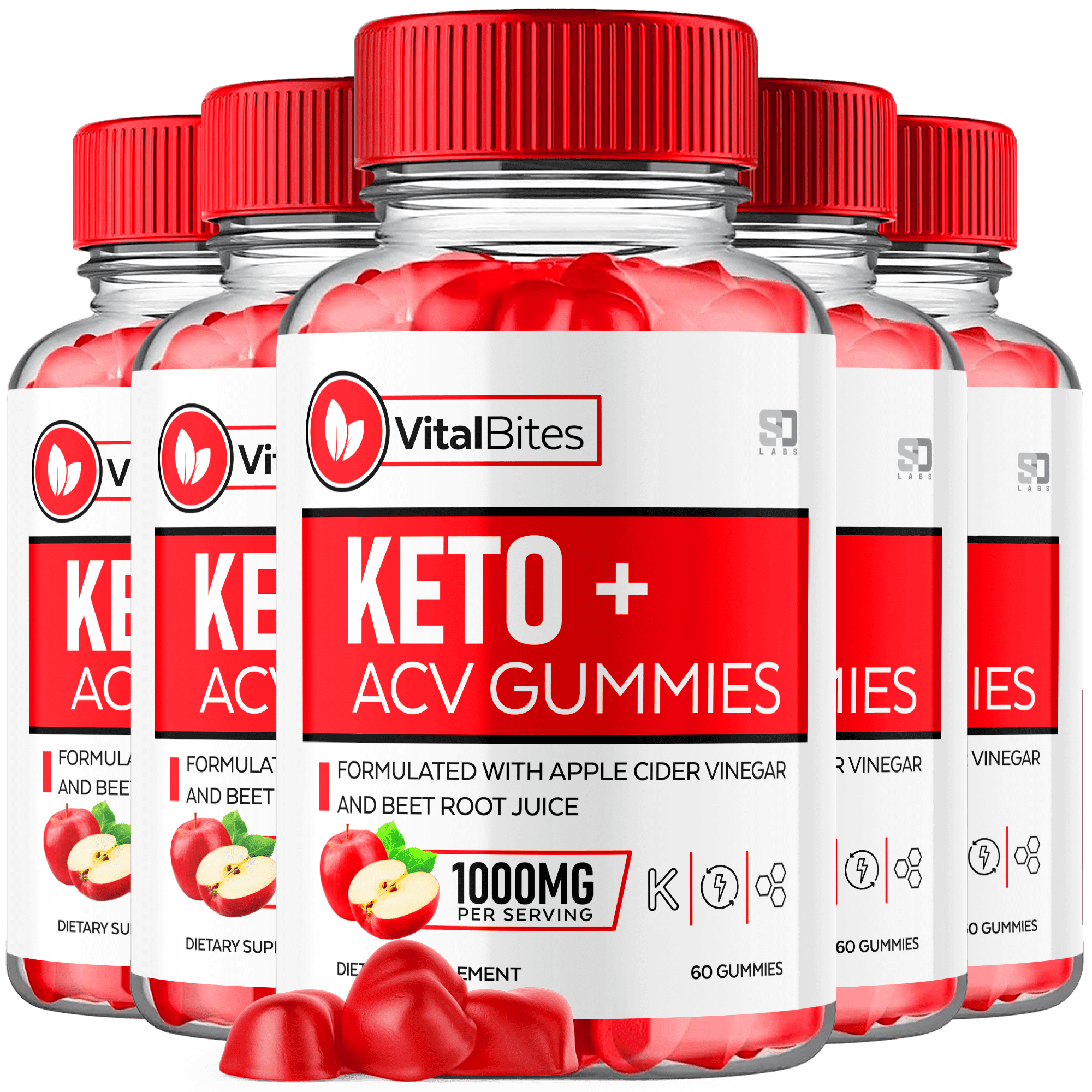 Vital Bites Keto ACV Gummies Maximum Strength Weight Management Supplement 300 Gummies