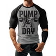 thumbnail image 2 of GYMISH RAGLAN Pump Day Workout Gym T-Shirt – Funny Gym Shirt for Men, Men's Workout Tee, Fitness & Bodybuilding Gym Apparel, 2 of 6