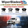 thumbnail image 2 of 2018 Nissan NV2500 Beam Wiper Blades Wipers w/2yr Warranty (Set of 2) (WiperBladesUSA), 2 of 5