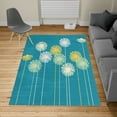 thumbnail image 2 of Dandelion Turkish Area Rug, Abstract Wildflower Silhouettes Botanical Inspirations Meadow in Summer Season, Carpet for Living Room Decor with Distressed Look, 6.6' X 9.6', Night Blue, by Ambesonne, 2 of 4