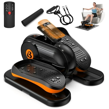 Pooboo Under Desk Elliptical Machine Electric Seated Pedal Exerciser Mini Elliptical Leg Trainer with Remote Control & Non-Slip Pedals for Seniors Fully Assembled
