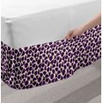 thumbnail image 2 of Nature Bed Skirt, Dark Toned Leaves Essence of Growth in Forest Woods Botanical Spring Branches, Elastic Bedskirt Dust Ruffle Wrap Around for Bedding Decor, 4 Sizes, Purple and Cream, by Ambesonne, 2 of 2