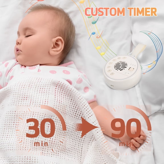 IMIKEYA Portable Beige Sleep Sounds Machine with Nature Sounds, Travel Friendly