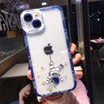 thumbnail image 6 of case for iPhone 13 Case Clear Cute with Astronaut Outer Space Planet Star Creative Pattern Soft TPU Shockproof Camera Lens Protective Case for iPhone 13 for Women Girls (Blue), 6 of 6