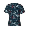 thumbnail image 6 of Vsdgher Navy Blue Geometric Print Men's Dry Fit Mesh Athletic Shirts Moisture Wicking Tennis T-Shirt Tops, 6 of 9