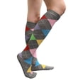 thumbnail image 6 of COUVER Women’s Stylish Argyle Knee High Socks, 2 Pairs, Gray Multicolor, 6 of 7