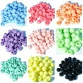 thumbnail image 4 of U8MO Random Mixed Lt Colors 10mm~17mm Round Acrylic Plastic Loose Big Hole Beads lot-15.5x12mm 15pcs-Rose Red, 4 of 4