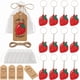 thumbnail image 1 of Juego de 30 llaveros de fresa, 10 llaveros de fresa con 10 bolsas de organza y 10 etiquetas de agradecimiento para recuerdos de fiesta., 1 of 4