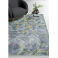 thumbnail image 2 of 6â€™ x 9â€™ Gray Gold Abstract Rings Area Rug, 2 of 5