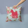 thumbnail image 2 of Akita Shabby Chic Blue Roses BB1082 Fabric Decorative Pillow, 2 of 4