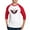 Red/White, variant on CafePress - Evil Moth - Cotton Baseball Jersey, 3/4 Raglan Sleeve Shirt