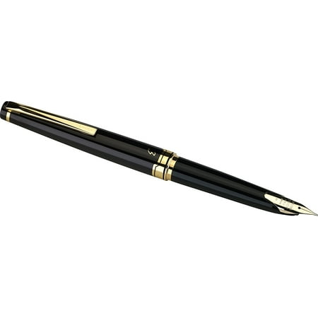 Pilot E95s Fountain Pen, Black Barrel with Gold Accents, Blue, Extra Fine.