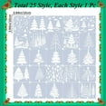 thumbnail image 2 of 25Pcs Christmas Tree Plastic Template Xmas Reusable Star Sun Snowman Snowflake Painting Drawing Stencils Arts Crafts for Painting on Floor Wood Wall Glass Window Decoration 4 x 4 Inch, 2 of 6
