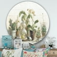 thumbnail image 3 of Designart « Orchidées de Serre » Art Mural Rond en Métal Style Ferme, 3 of 3