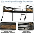 thumbnail image 4 of Mirightone Full XL over Queen Bunk Beds for Teens or Adults ,Industrial Heavy-Duty 2 IN 1 Metal Convertible Bunk Bed with Ladder and Slats Support ,Noise Reduced,Black, 4 of 10