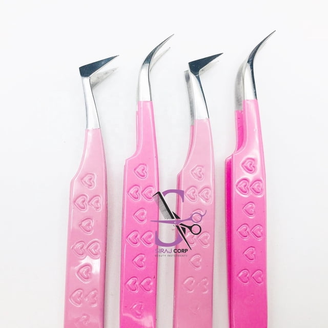 Las pinzas de la pestaña del modelo del corazón todo el tipo de logotipo de encargo sólido disponible del OEM del acero inoxidable aceptan