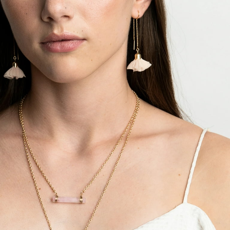 Sanctuary Project by sanctuaire Pink Rose Threader Flower Drop