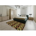 thumbnail image 5 of Ahgly Company Machine Washable Indoor Round Transitional Black Brown Area Rugs, 4' Round, 5 of 7